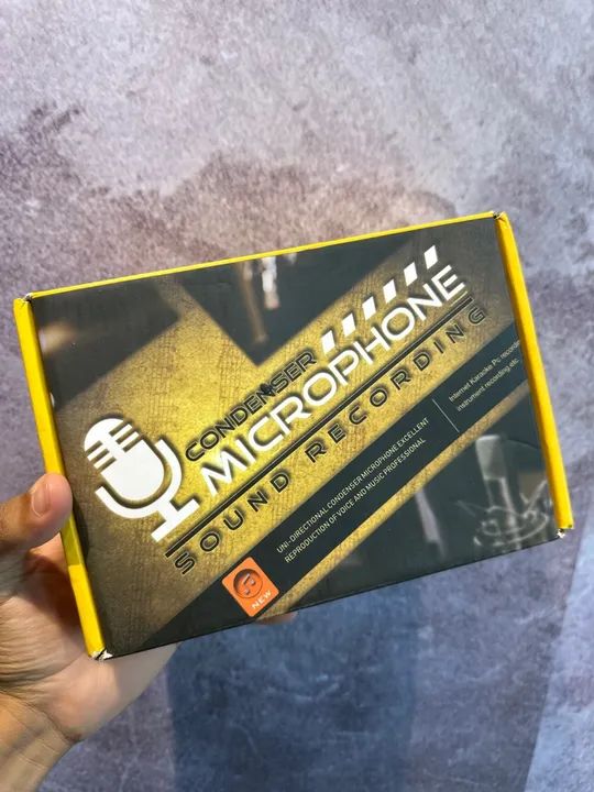 Microfone Condensador para Gravação de Áudio e Música