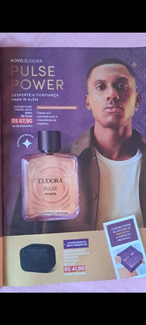 Vendo :Perfume Eudora Pulse Power, lacrado  - Foto 2