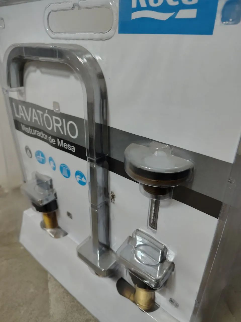 Torneira para Lavatório Roca Misturador de Mesa virtus - Foto 2