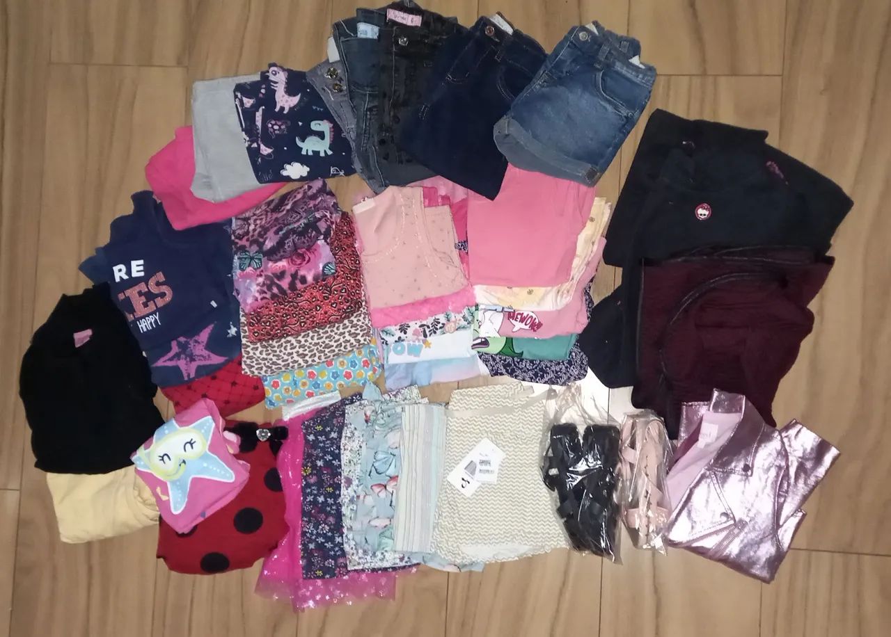 Lote/kit/conjunto infantil menina 6anos