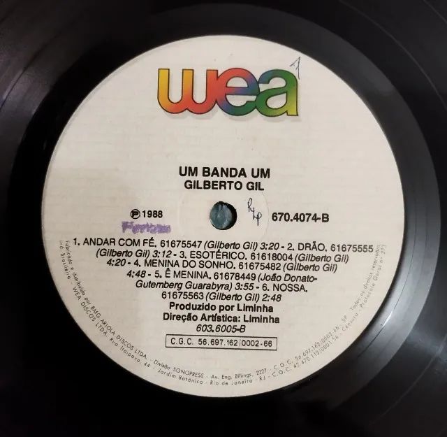 LP Vinil Gilberto Gil - Um Banda Um (1982) VG+/EX - Foto 5