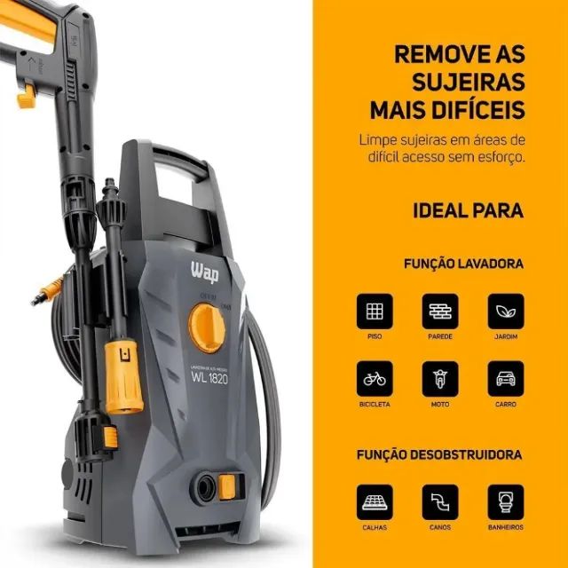 Lavadora de Alta Pressão e Desobstruidora Wap 1400W Ultra - NOVA - Foto 2