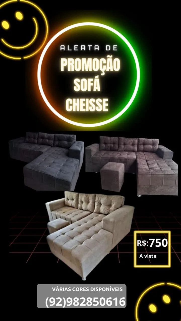 Sofá Cheise em Promoção - R$ 750 à vista!