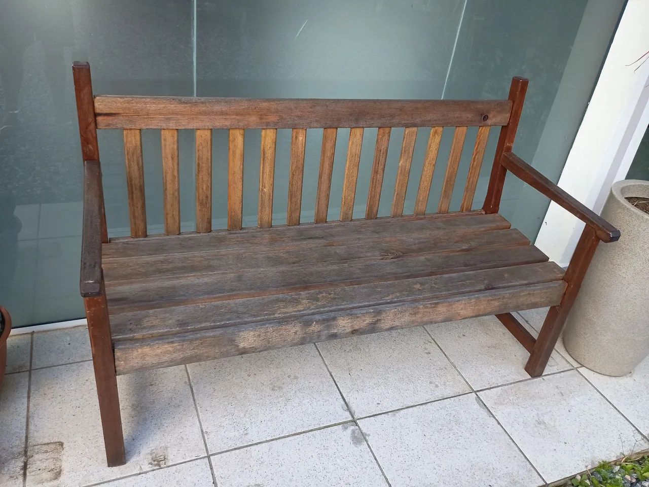 Banco de madeira para jardim 03 lugares