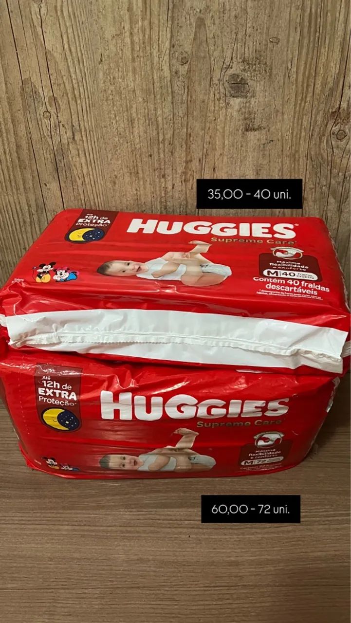 Fraldas Huggies Supreme Care - Pacote com 72 unidades