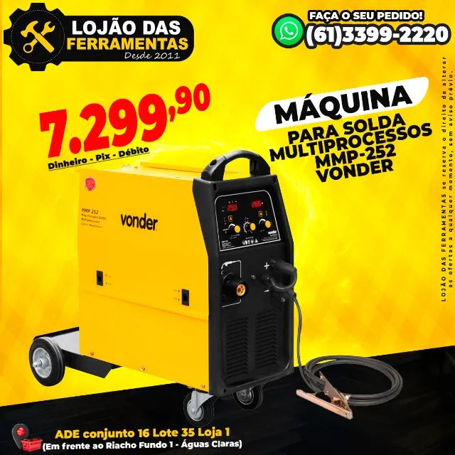 Máquina Para Solda Multiprocessos MMP-252  * Vonder