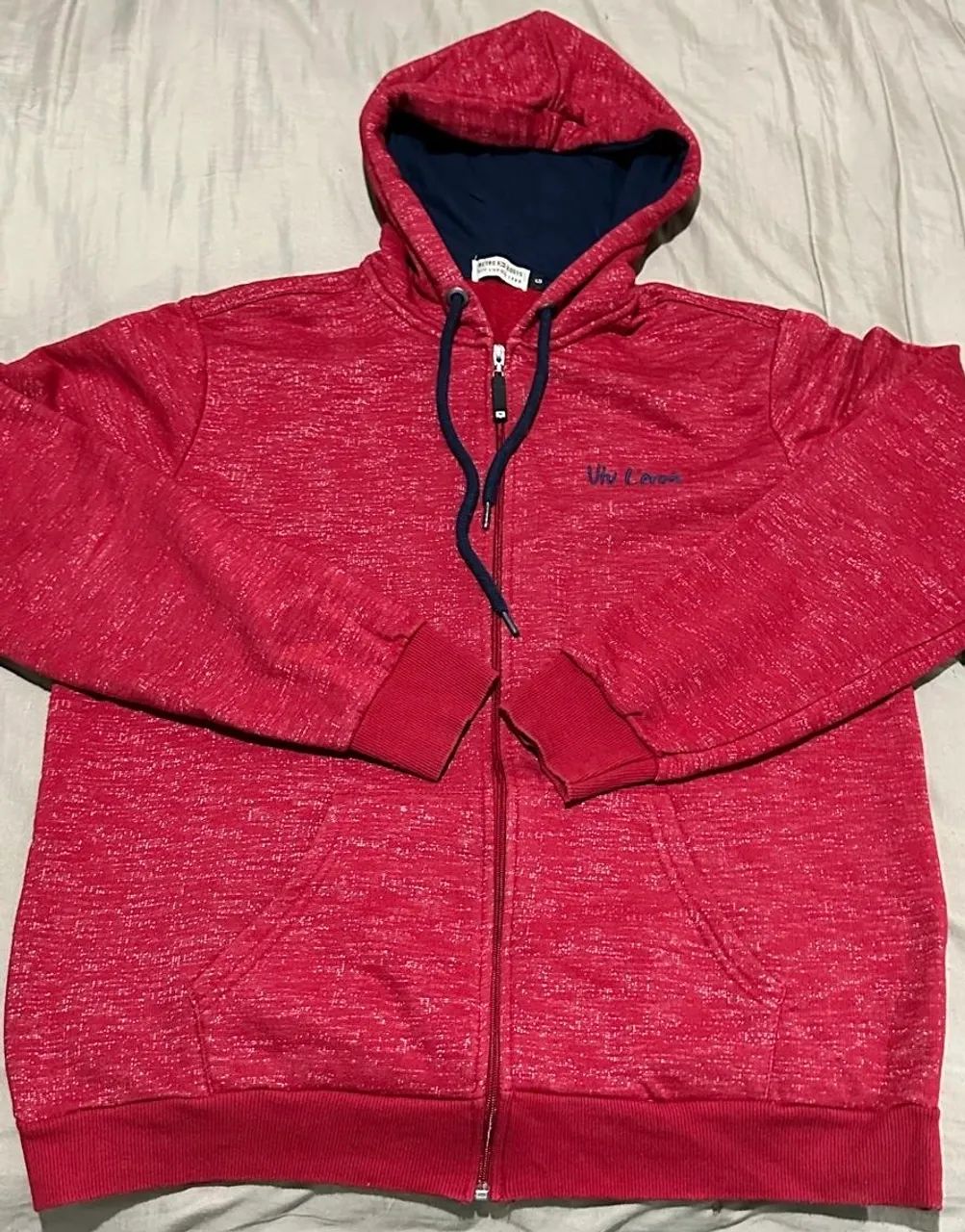 Blusa de moletom VivLeroa vermelha mesclada  - Foto 4