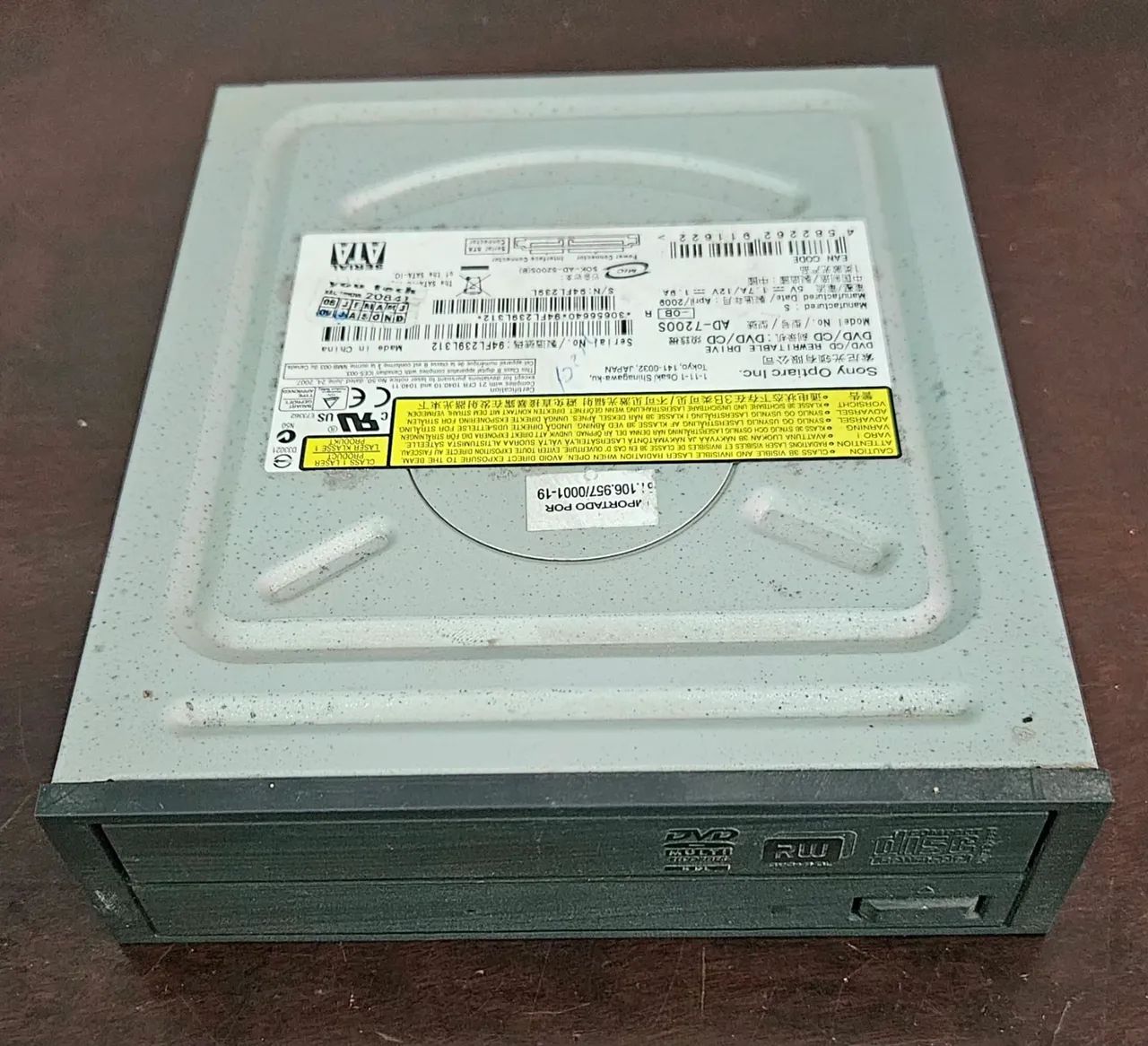 Leitor e Gravador Interno de DVD SONY AD-7200S