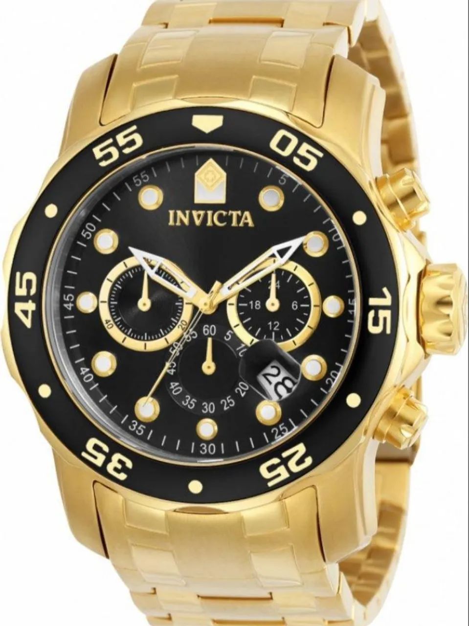 Relógio Invicta Masculino Dourado 0072 Original