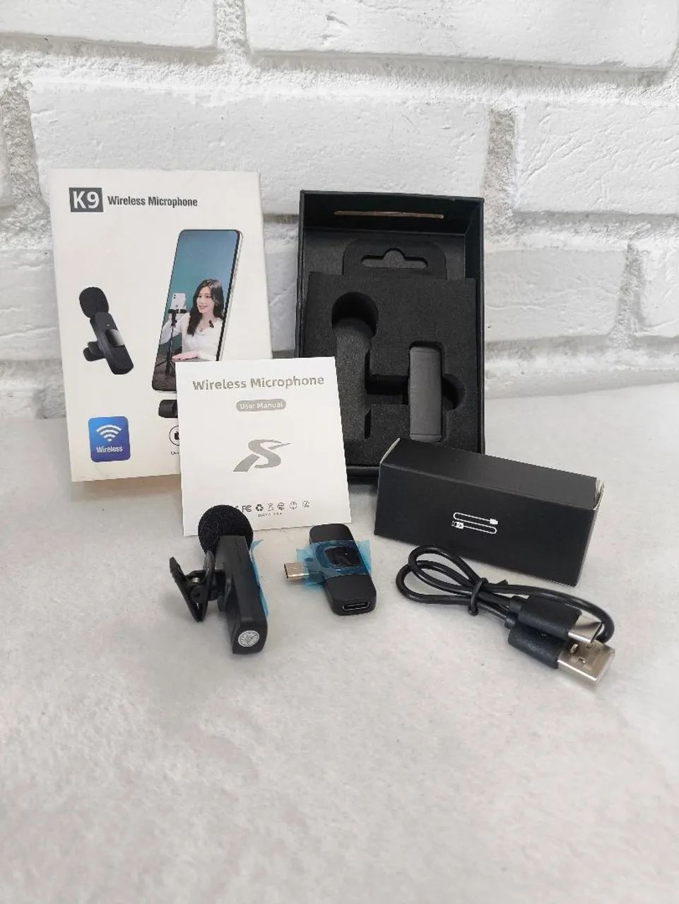 Microfone de lapela k9 usb novo nunca usado - Foto 4