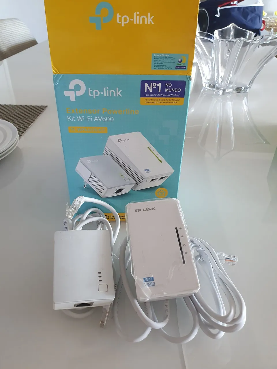 Extensor de Sinal TP-Link AV600 Powerline Kit Wi-Fi