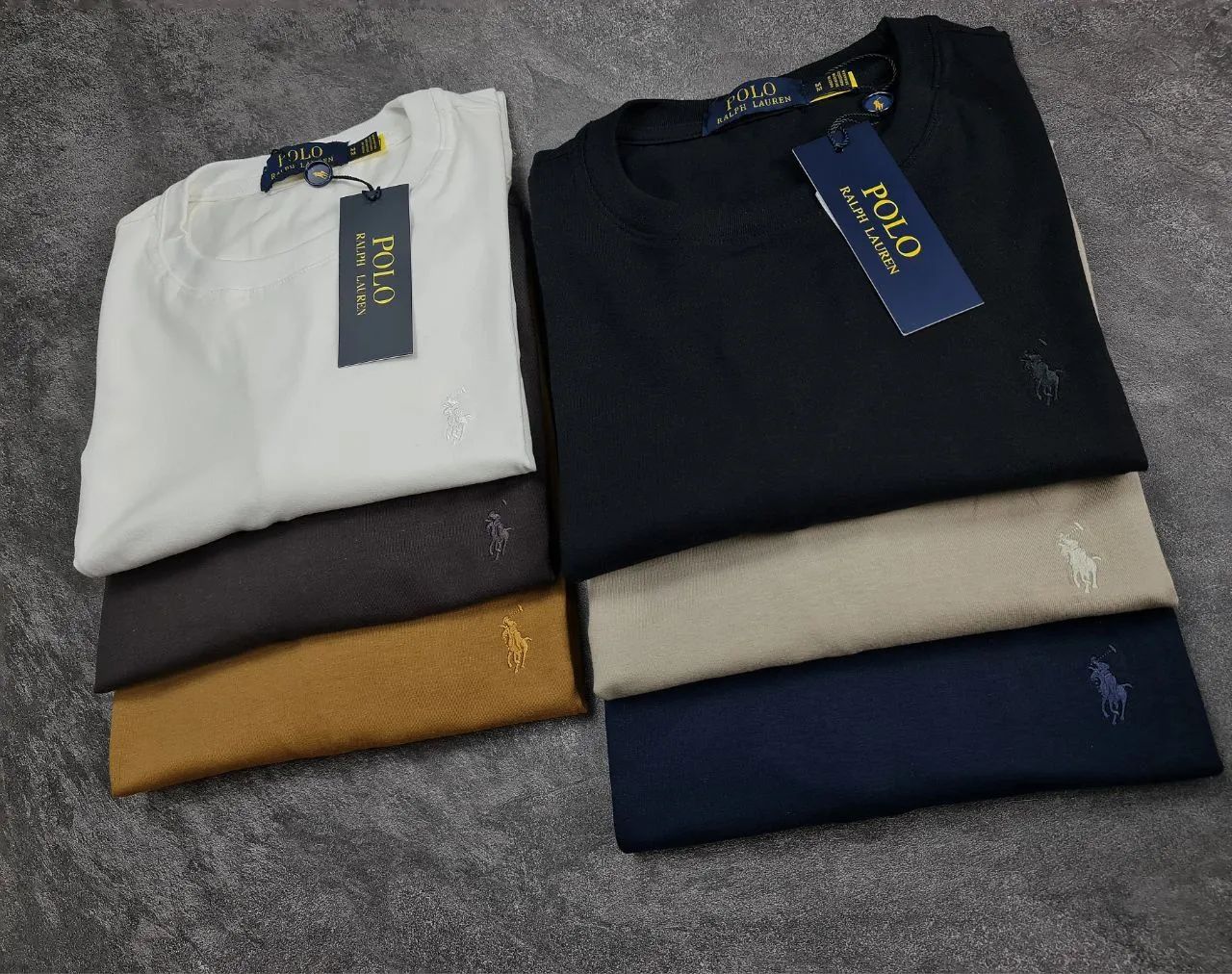 Camisetas Polo by Ralph Lauren gola careca Monocrática logo bordado coleção natal