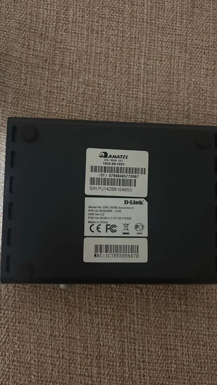 Modem Roteador Adsl D-link Dsl-500b - Usado - Com Fonte - Foto 3