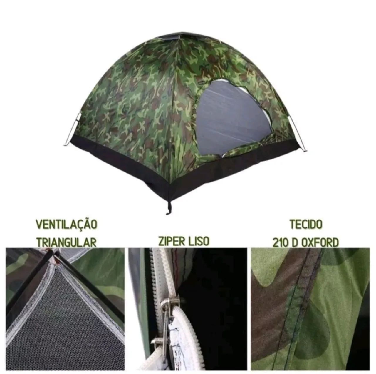 Barraca de Camping Camuflada - Perfeita para Aventura! - Foto 3