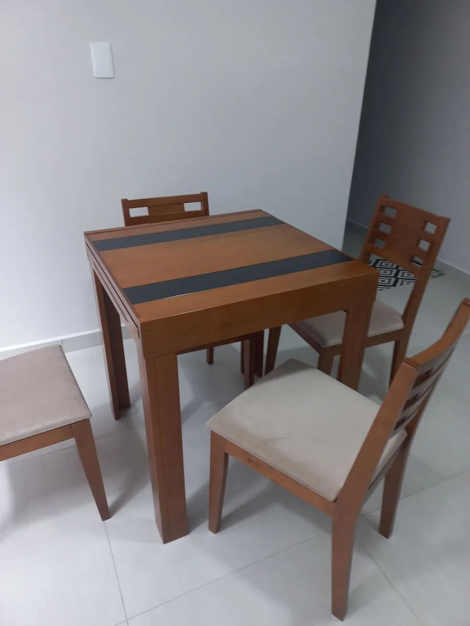 Jogo de mesa de madeira  - Foto 3