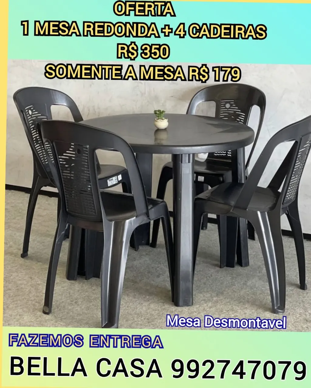 MESA MADRID BZHS REDONDA ZZSY MM ENTREGO HOJE
