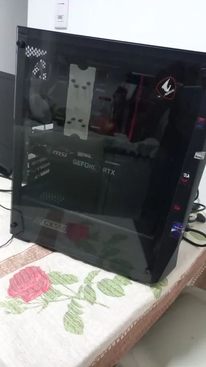 Pc gamer ryzen 7 3700x placa RTX 3050 8gb e mesa gamer com RGB 