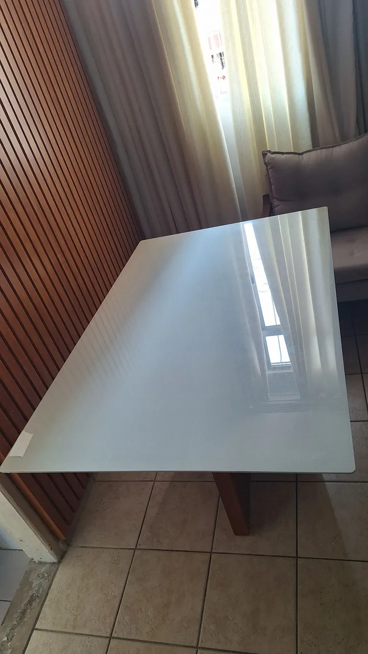 Mesa jantar vidro para 4 cadeiras * Somente a mesa