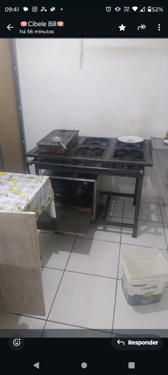 Fogão Industrial 6Bocas,com forno 