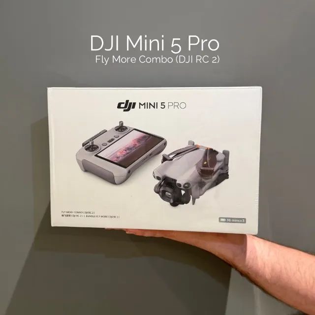 DJI Mini 5 Pro - Fly More Combo (DJI RC 2) - Novo Lacrado