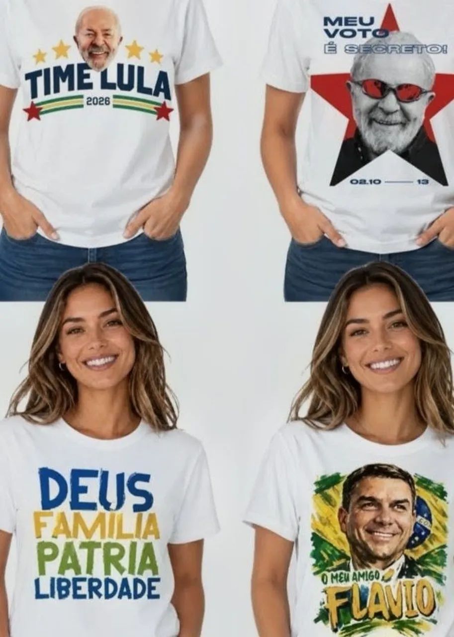 camisas Lula ou Flávio bolsonaro<br> - Foto 3