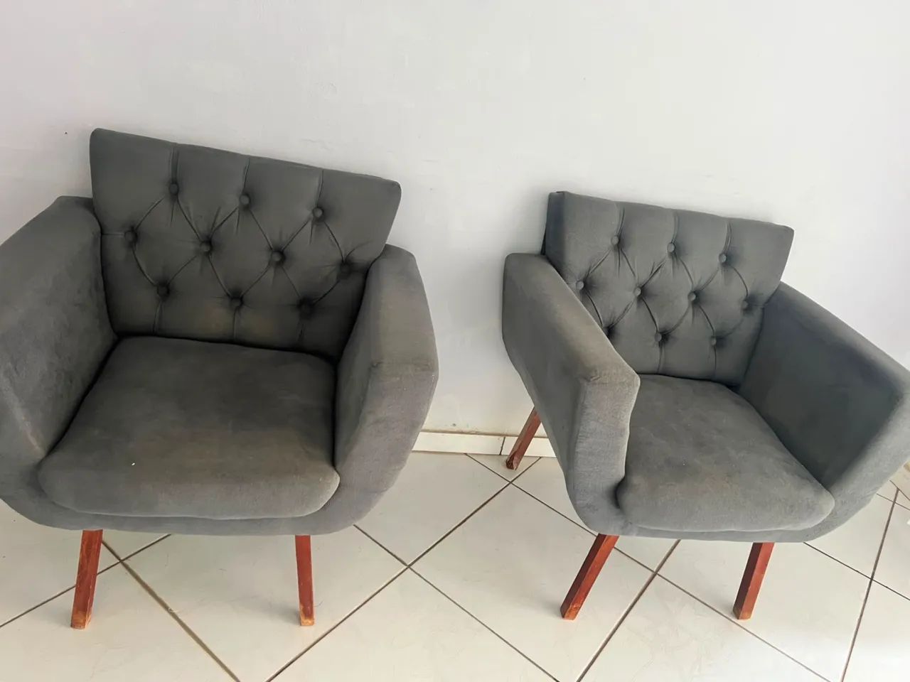 Poltronas tecido sala de estar - Foto 3