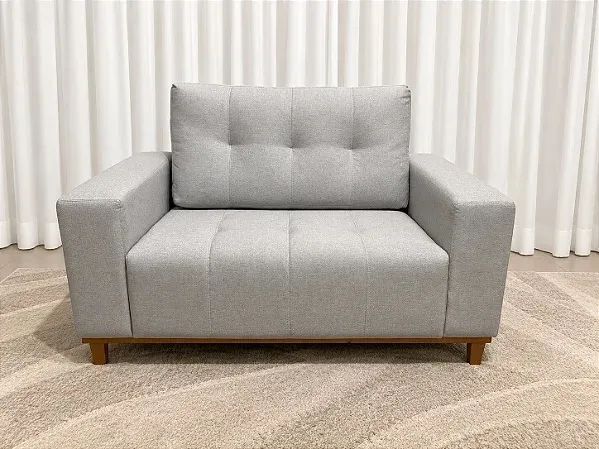 Sofá 2 Lugares Lady 005 1.40m D28 Soft - Linho Gelo/ pronta entrega 