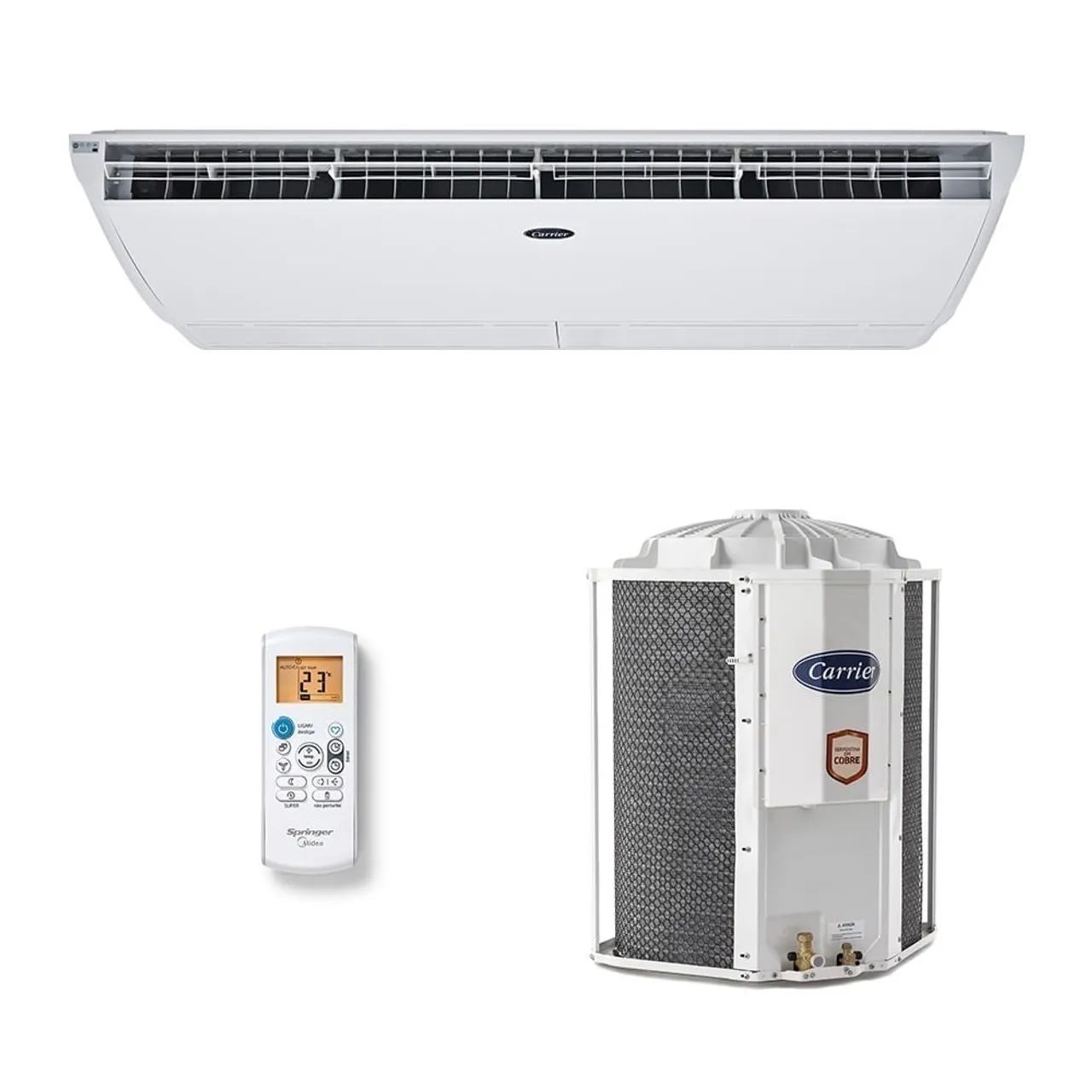 Ar-Condicionado Split Novo! Inverter Teto 36000 BTUs Carrier Xpower Connect Quente e Frio