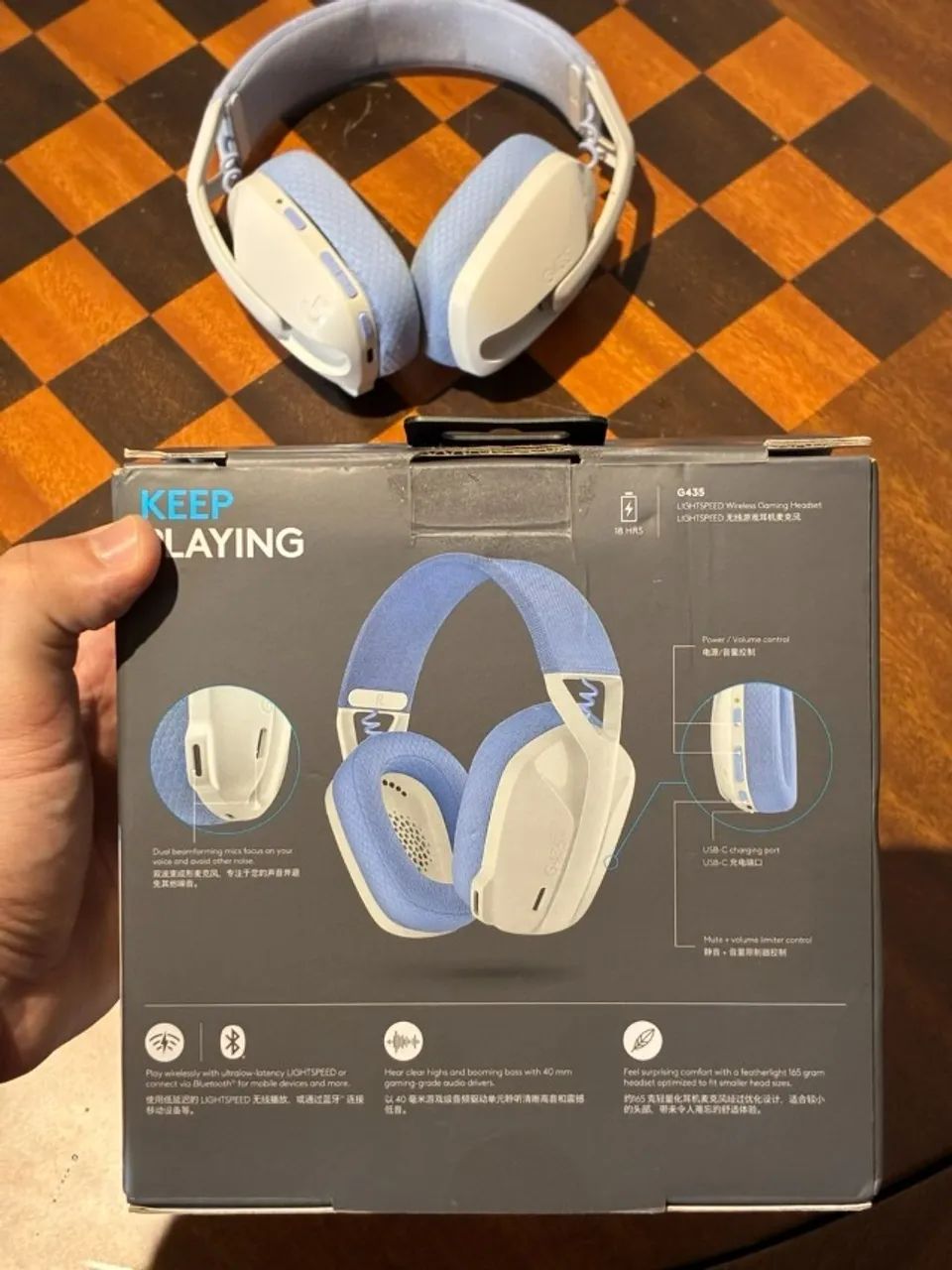 Headset Gamer Sem Fio Logitech G435 LIGHTSPEED USB e Bluetooth - Foto 5