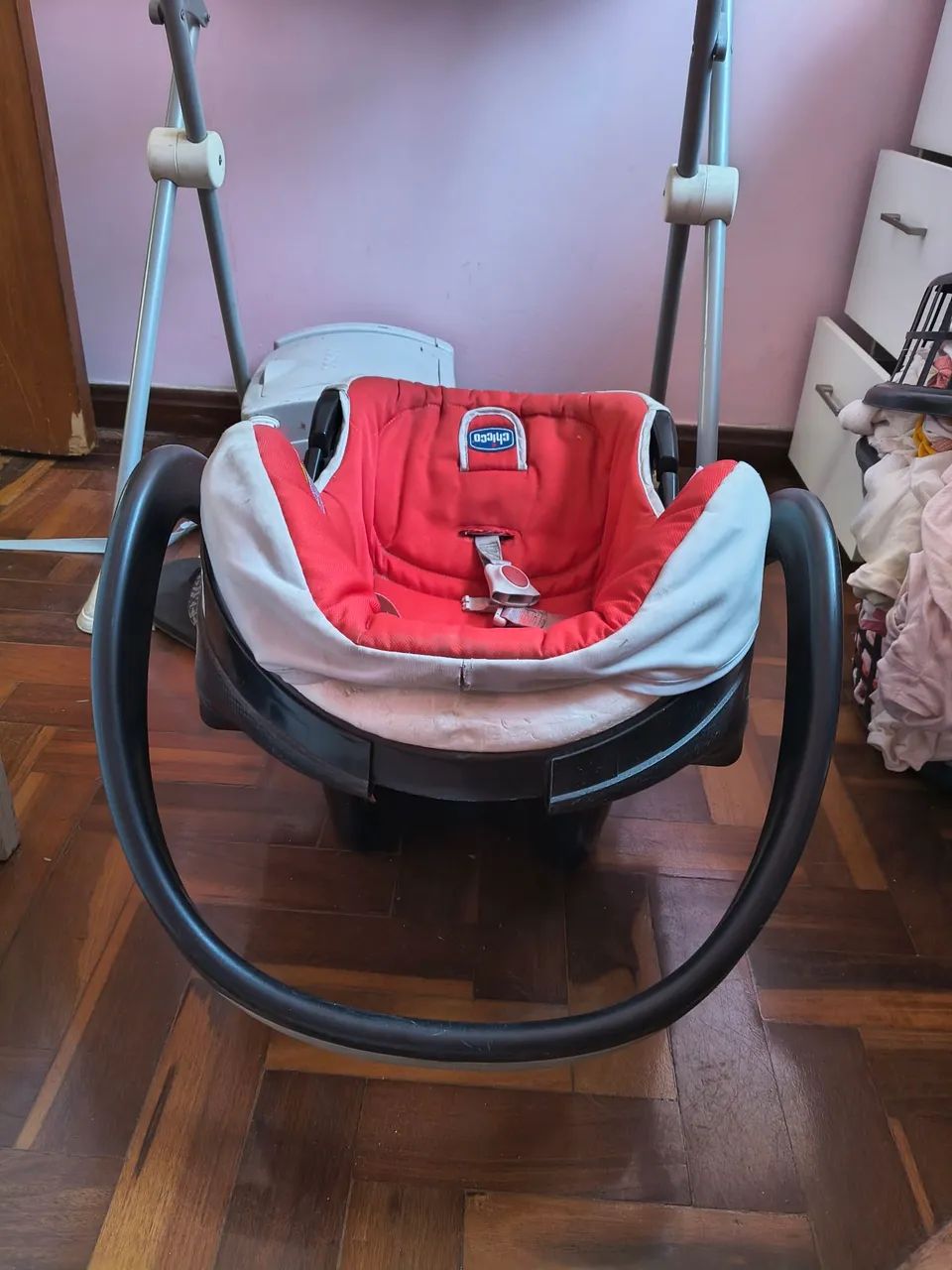Conjunto carrinho + bebe conforto chicco - Foto 4