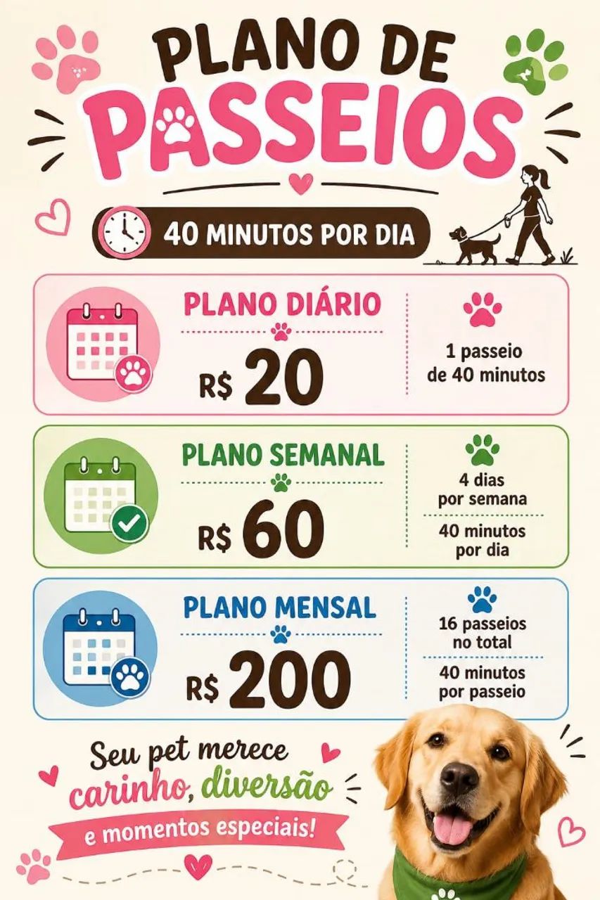 Passeio com o seu pet 