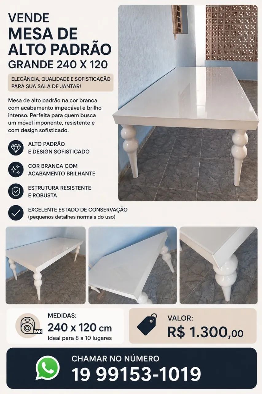 Mesa de jantar grande 