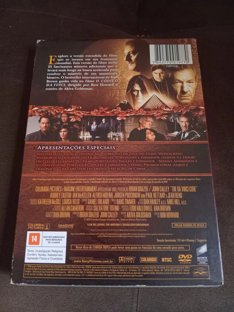 DVD CÓDIGO DA VINCI VERSÃO EXTENDIDA E DE COLECIONADOR ORIGINAL EM EXCELENTE ESTADO  - Foto 2