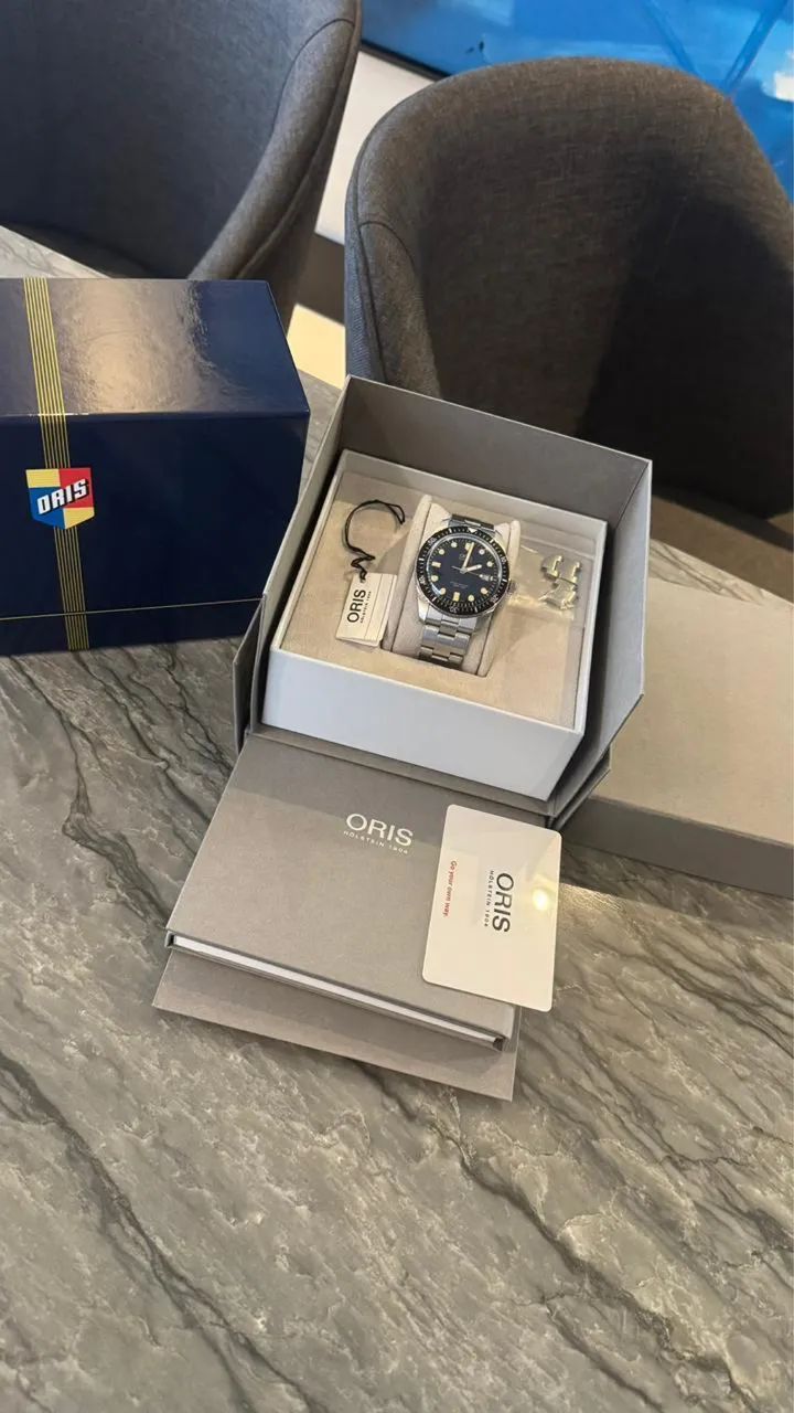 Relógio Oris modelo Divers 65 mostrador azul marinho 42 mm automático - Foto 3