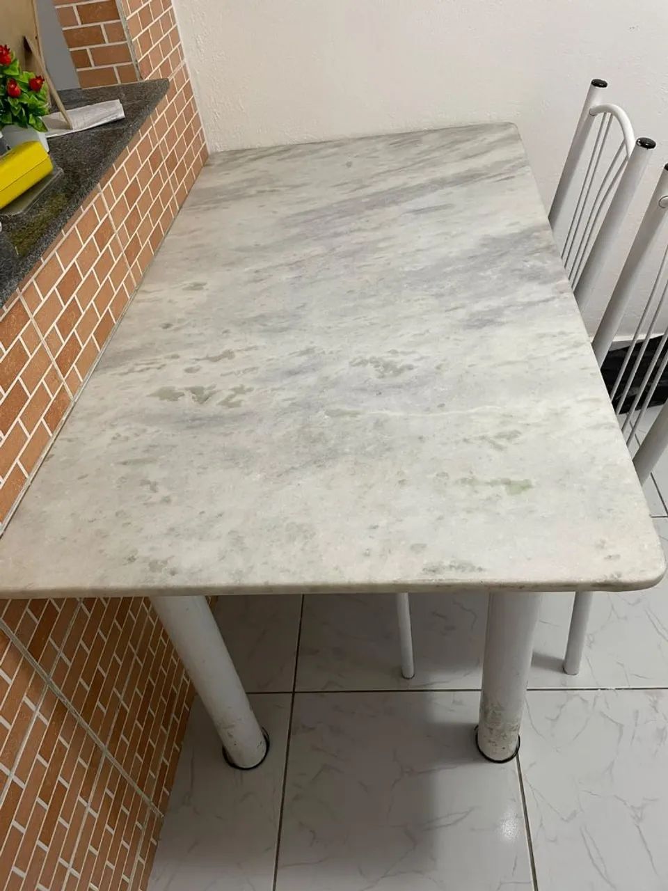 Mesa de mármore +6 cadeiras - Foto 3