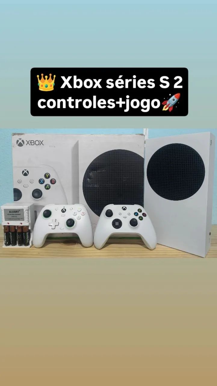 Xbox séries S 2 controles + jogo 