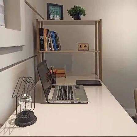 Mesa Escrivaninha Marta para Home Office com Prateleiras - Foto 2