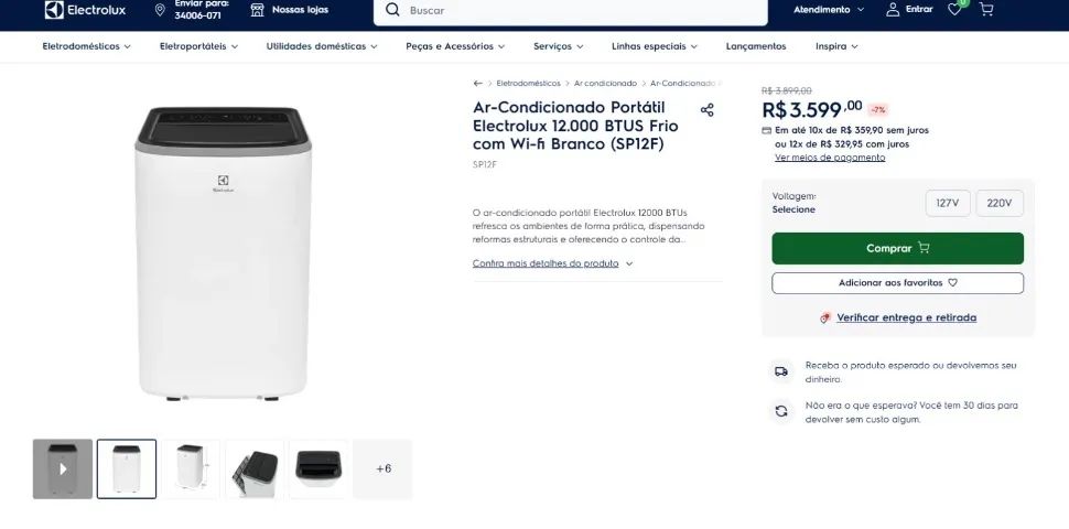 Ar condicionado portátil Electrolux - Foto 5