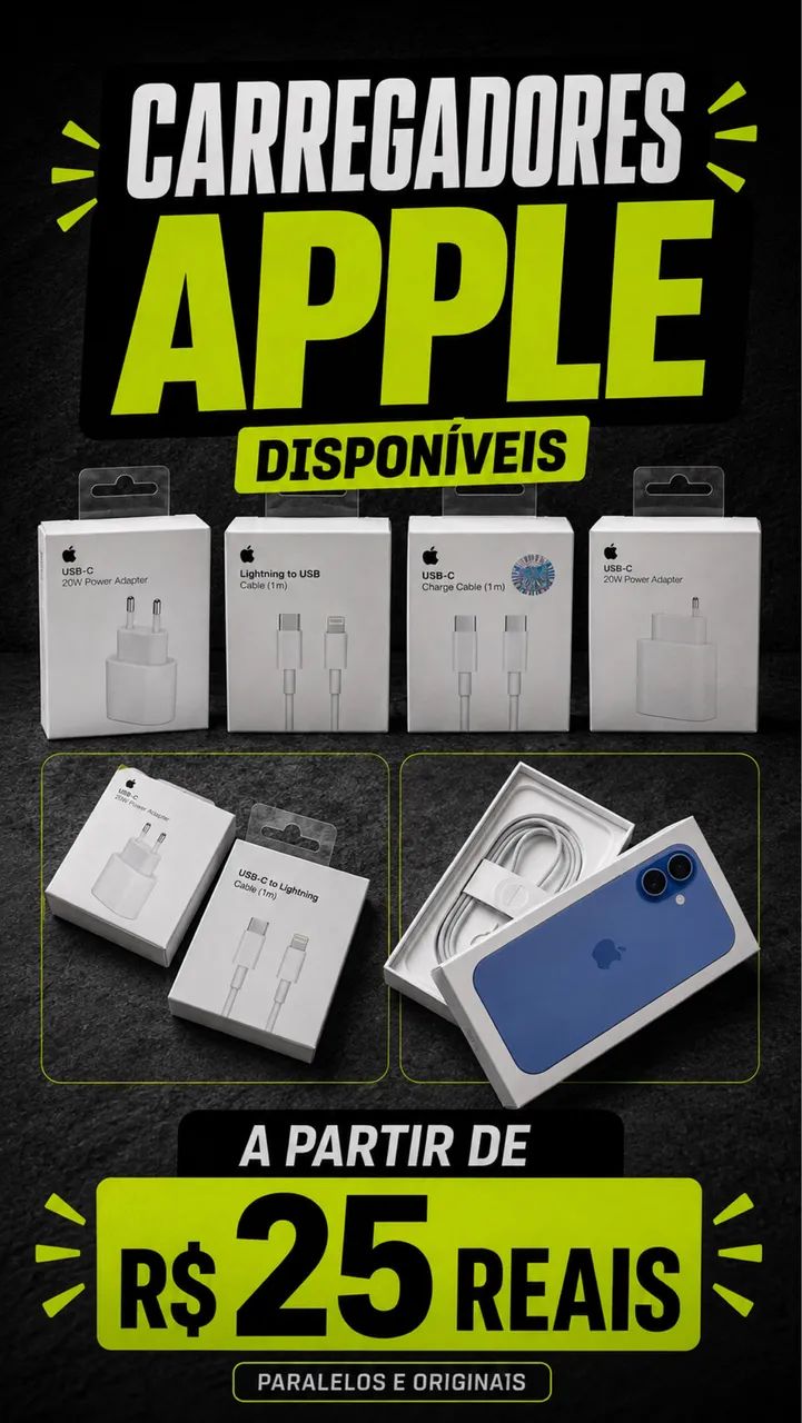 Carregadores iPhones 