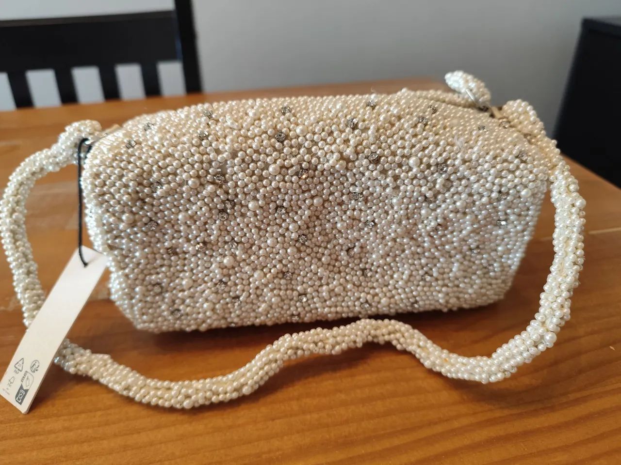Bolsa Zara de miçangas feita a mão nova  - Foto 4