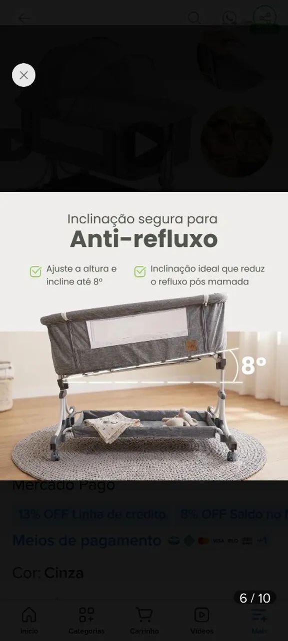 Berço infantil novo na caixa