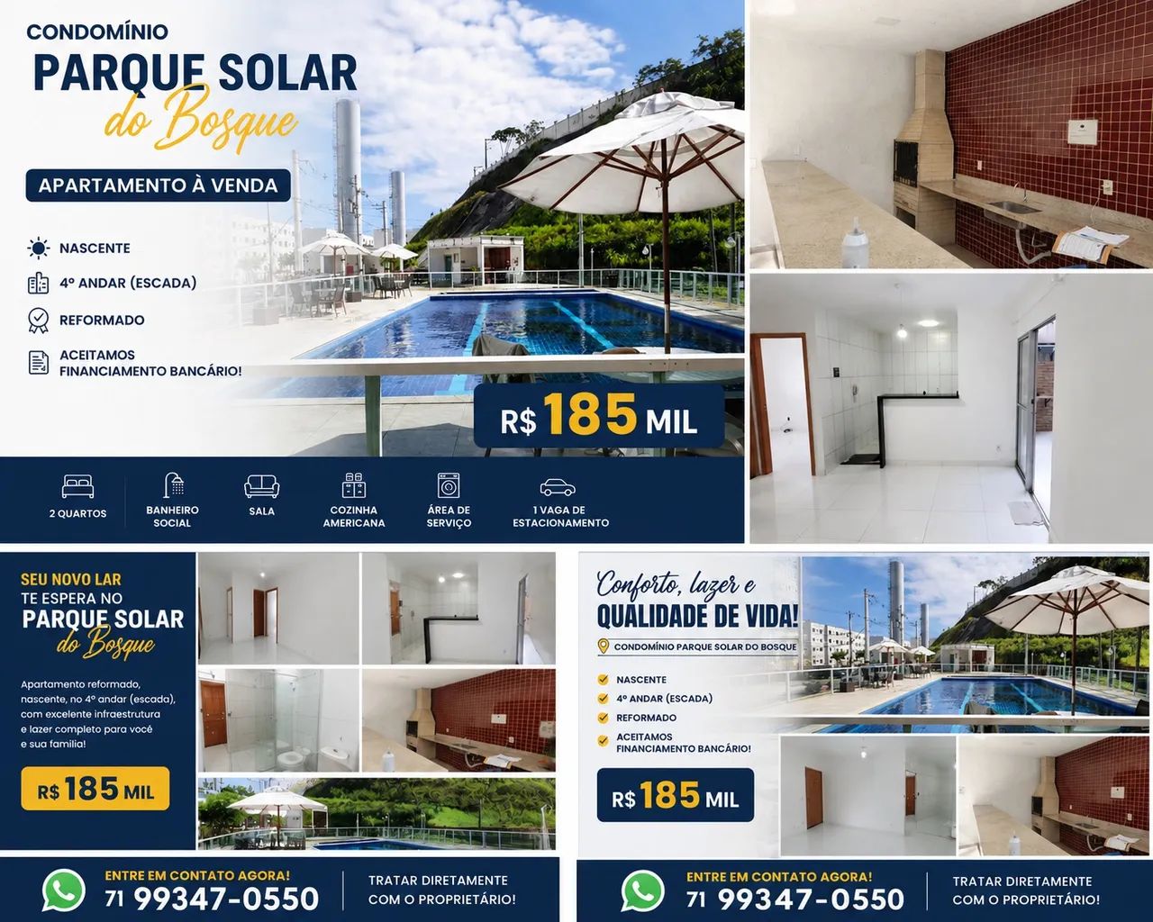 Apartamento 2/4 PARQUE SOLAR DO BOSQUE