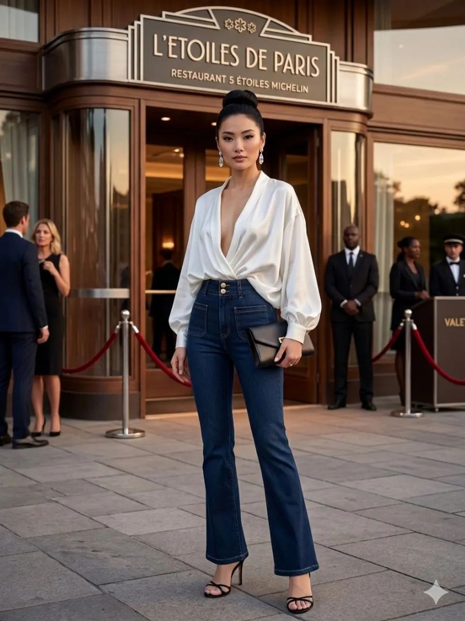 Calça wide leg da Canal, cor índigo blue escuro - Foto 4