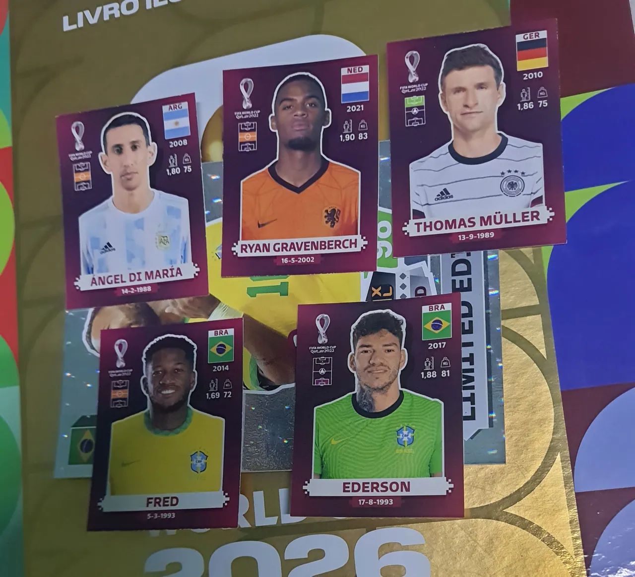 5 Figurinhas Copa Do Mundo Oryx