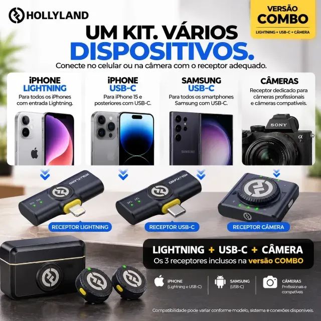 Microfone de Lapela Hollyland Lark M2 - Foto 3