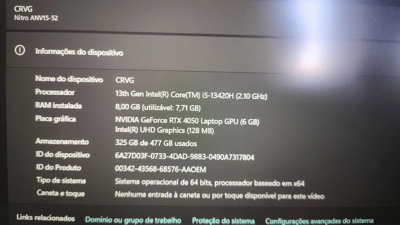 NOTEBOOK ACER NITRO V15  - Foto 5