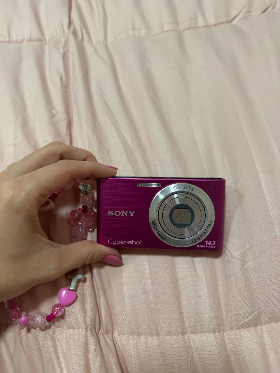 Sony cybershot rosa câmera - Foto 4