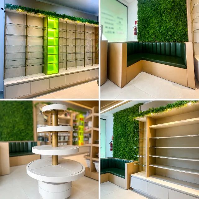 Móveis Loja Complets Alto Padrão - 100% MDF, vidro temperado e LED