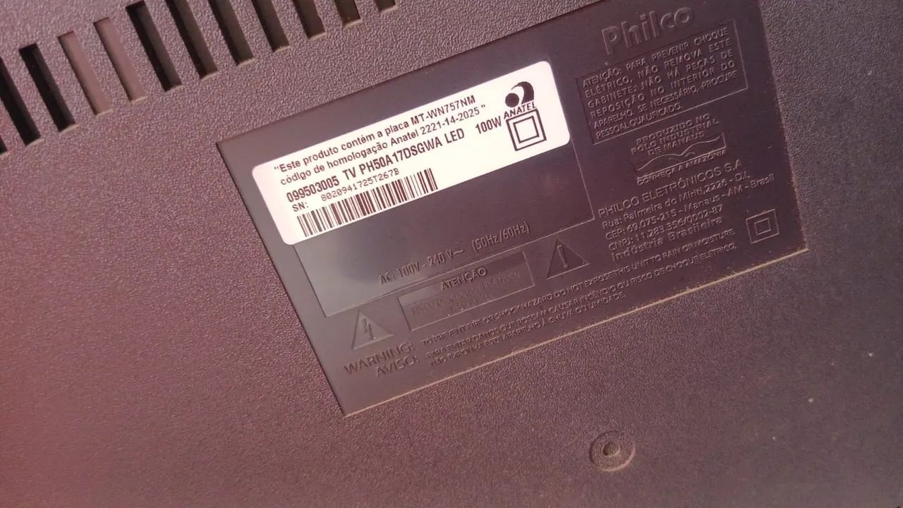Tv 50 polegadas para retirada de peças 