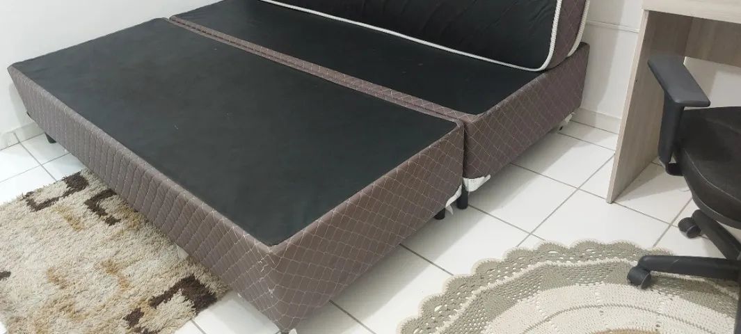 Cama box Queen base box e colchão - Foto 2